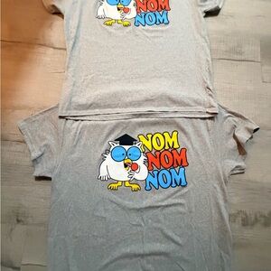 Gray T-Shirt Set Of 2 XL Owl Tootsie Pop Cartoon Graphic